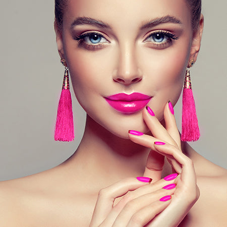 Pink Dangle Earrings - Dangle Earrings in Pink Are a Great Anniversary Gift