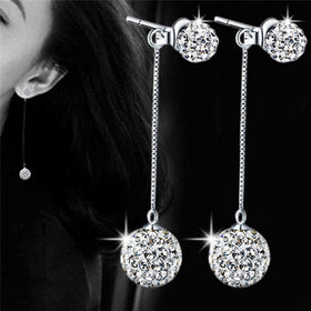 Shining Crystal Drop Earrings