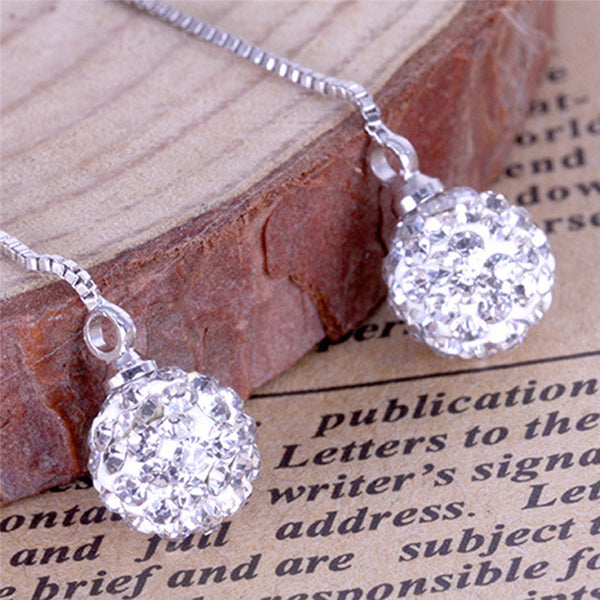 Shining Crystal Drop Earrings