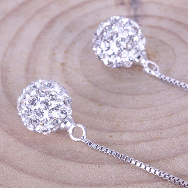 Shining Crystal Drop Earrings