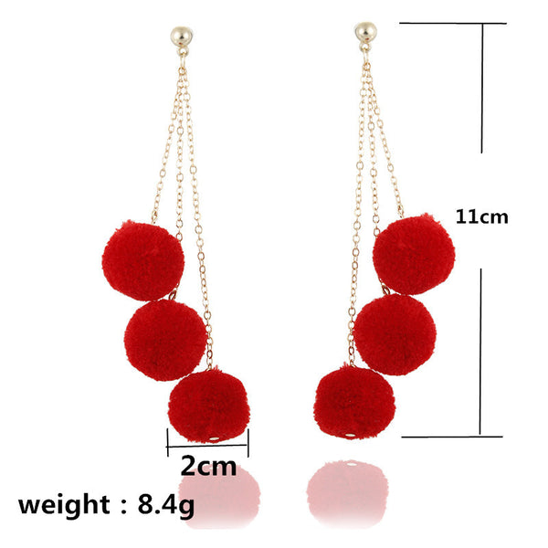 Long Tassel Drop Earrings