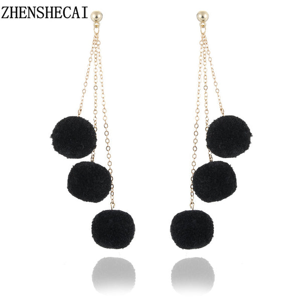 Long Tassel Drop Earrings
