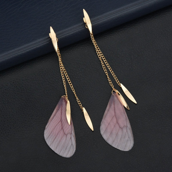 Cute Butterfly Feather Earrings