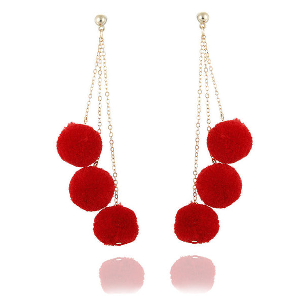 Long Tassel Drop Earrings