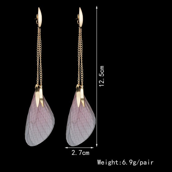 Cute Butterfly Feather Earrings